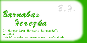 barnabas herczka business card